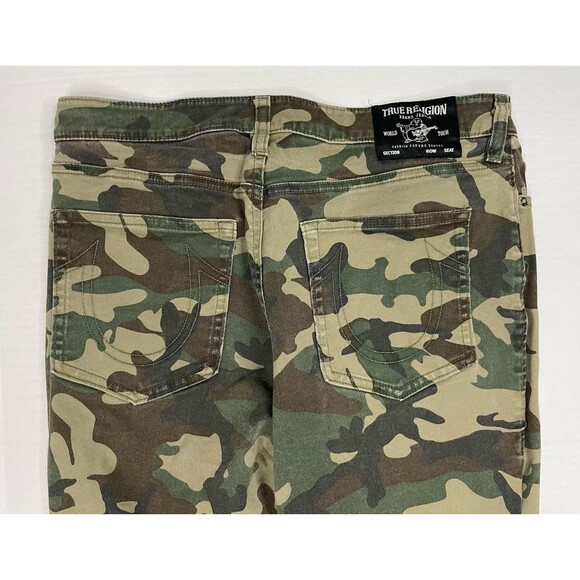 True Religion Women 30 Jeans Jennie Curvy Skinny Stretch Camo Military Urban Y2K - Picture 14 of 16
